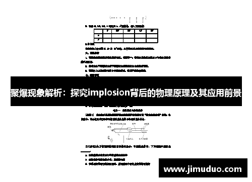 聚爆现象解析：探究implosion背后的物理原理及其应用前景